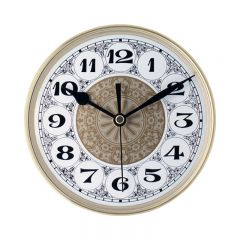 7 7/8" Fancy Clock Insert with Gold Bezel