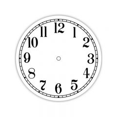 5 1/2" White Styrene Clock Dial