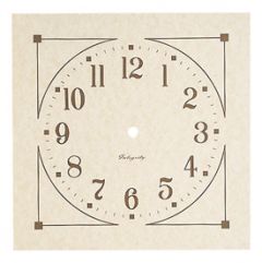 9 3/4" Mission Parchment Paper Clock Dial