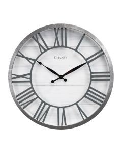 Chaney Instrument Co. 15.5-Inch Galvanized Barnyard Clock with Roman Numerals